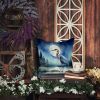 Blue Heron Under the Moonlight Throw Pillow Machine Washable, Indoor Outdoor Decorative Pillow for Couch, Bed or Patio, 14Hx14W