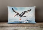 Birds, Birds, Birds Throw Pillow Throw Pillow for Indoor Couch Bed Outdoor Patio Washable, Black Skimmer 7515,12Hx16W