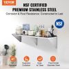 VEVOR 14" x 60" Stainless Steel Shelf, Wall Mounted Floating Shelving with Brackets, 400 lbs Load Capacity Commercial Shelves