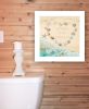 "No Selfies in the Bathroom ‚Äì Sea" by Trendy Decor 4U, Ready to Hang Framed Print, White Frame